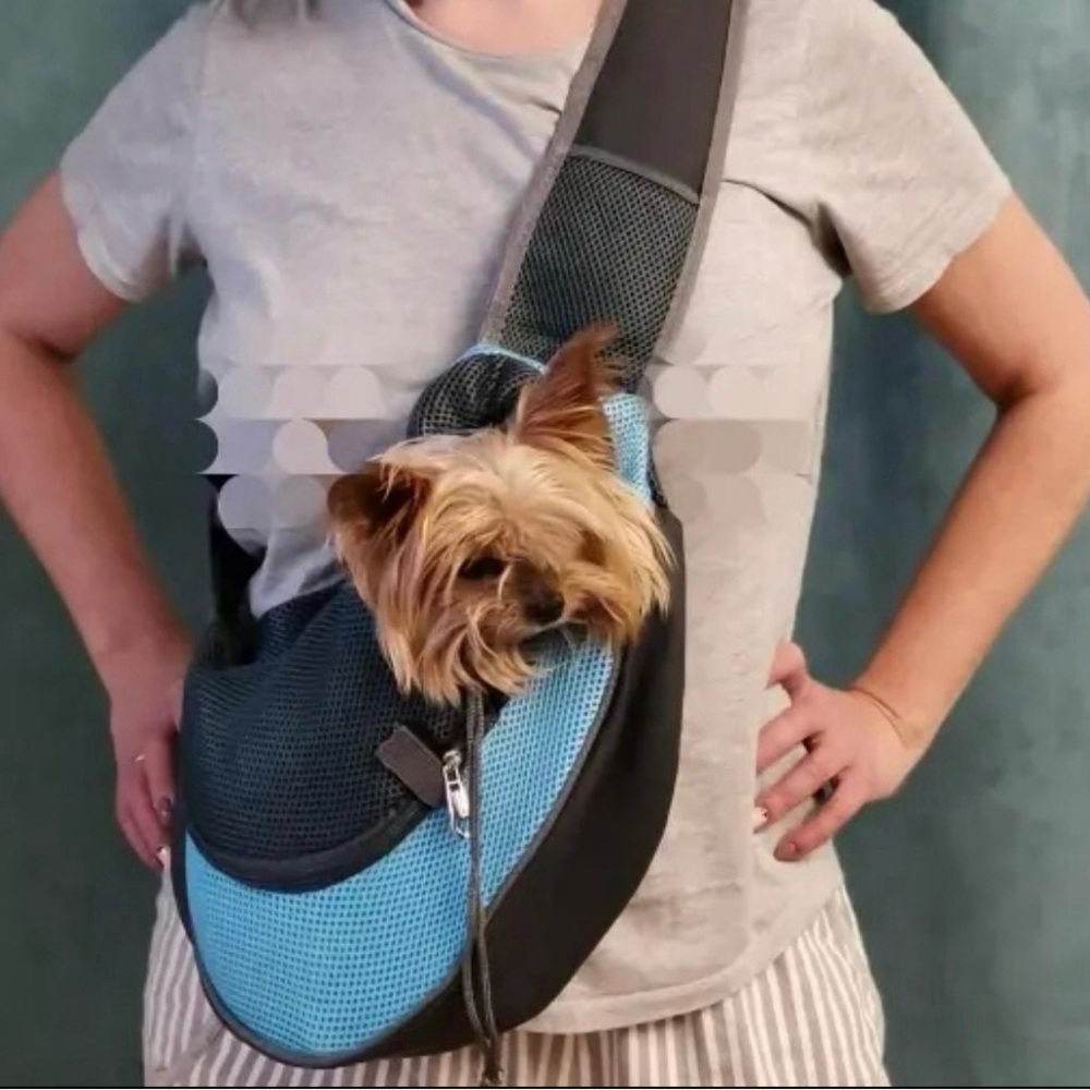 Doggy / Cat Sling Carrier.
Size: Lage Color: blue.